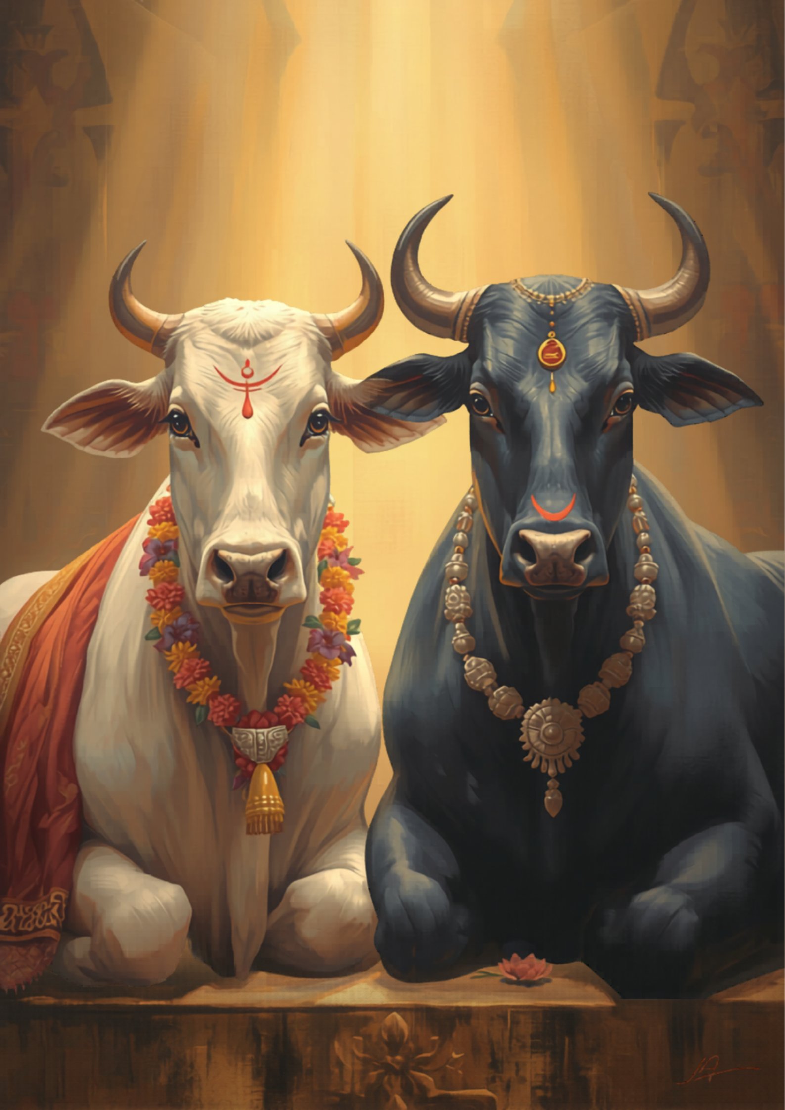 Gau Mata and Nandi Baba
